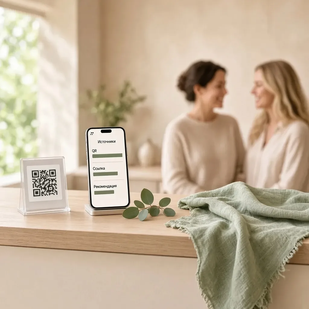 Ссылка, QR и рекомендация как разные источники визита