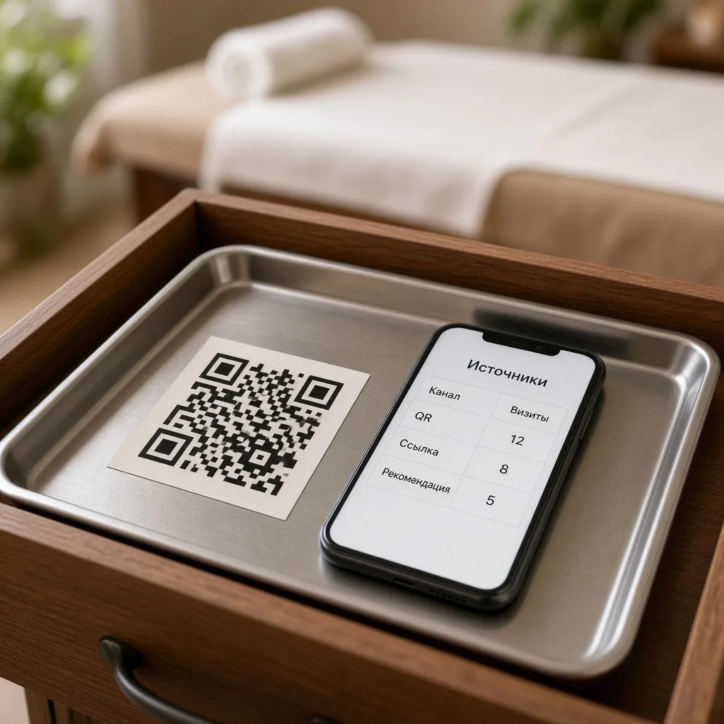 Ссылка, QR и рекомендация тренера как разные источники